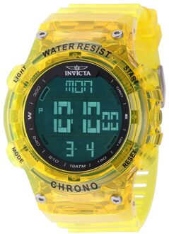 Invicta Racing 49044 Heren Horloge - Quartz Uurwerk - Plastic met zwarte Wijzerplaat - 52mm Geel