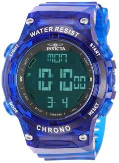Invicta Racing 49048 Heren Horloge - Quartz Uurwerk - Plastic met zwarte Wijzerplaat - 52mm Blauw