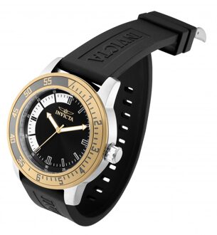 Invicta Specialty 35681 Heren Horloge - Quartz Uurwerk - Roestvrij Staal met zwarte Wijzerplaat - 45mm Zilver - One Size