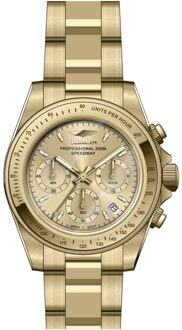 Invicta Speedway 49909 Heren Horloge - Quartz Uurwerk - Roestvrij Staal met gouden Wijzerplaat - 39mm - One Size