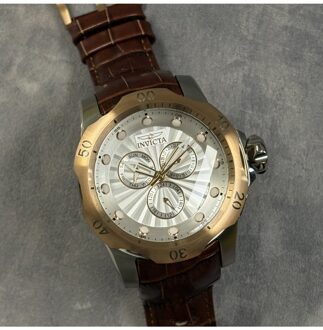 Invicta Venom 49174 Heren Horloge - Quartz Uurwerk - Roestvrij Staal met zilveren Wijzerplaat - 54mm