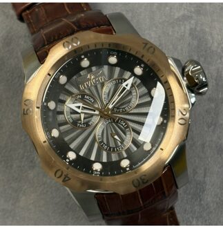 Invicta Venom 49176 Heren Horloge - Quartz Uurwerk - Roestvrij Staal met Grijze Wijzerplaat - 54mm Zilver
