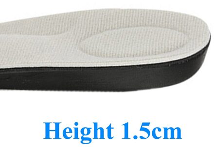 Invisible Hoogte Toename Binnenzool Unisex 1.5-4.5Cm Verhoog Hiel Insert Grow Taller Verhoog Hoogte Schoen Pad Hiel Lift taller Height 1.5cm / L EU 41-46
