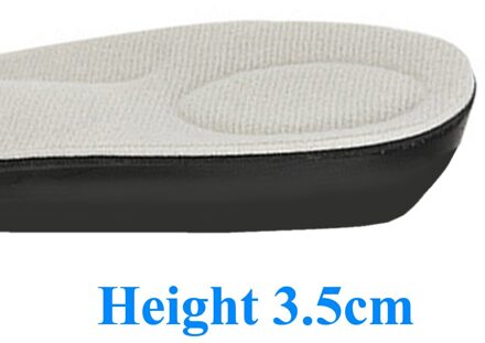 Invisible Hoogte Toename Binnenzool Unisex 1.5-4.5Cm Verhoog Hiel Insert Grow Taller Verhoog Hoogte Schoen Pad Hiel Lift taller Height 3.5cm / L EU 41-46