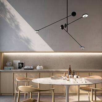 Invisible LED hanglamp 3-lamps 2700K mat zwart