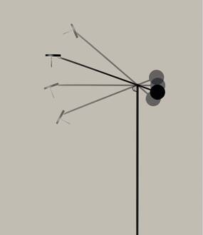 Invisible LED vloerlamp 2.700K touchdimmer zwart