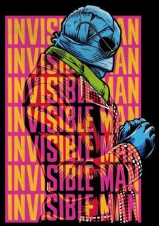 Invisible Man Retro Dames T-shirt - Zwart - 3XL