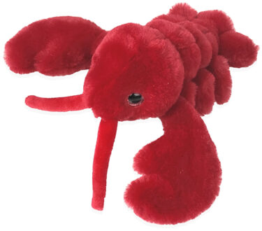 Inware pluche kreeft knuffeldier - rood - 18 cm - Knuffel zeedieren