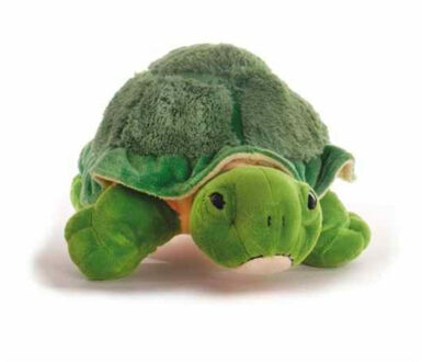 Inware pluche schildpad knuffeldier - groen - staand - 27 cm - Knuffeldier