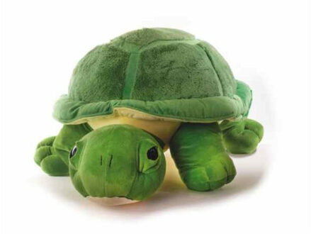 Inware pluche schildpad knuffeldier - groen - staand - 53 cm - Knuffeldier