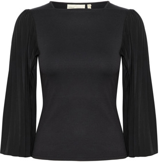 InWear Elegante blouse met boothals en ¾ mouwen InWear , Black , Dames - XL