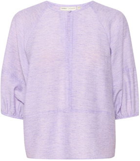 InWear Lavendel Blouse met Halflange Mouwen InWear , Purple , Dames - Xl,L,S,Xs