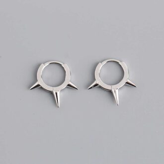 Inzatt Echt 925 Sterling Zilveren Geometrische Minimalistische Oorringen Hiphop Voor Mode Vrouwen Party Fijne Sieraden Accessoires