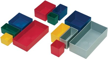 Inzetbak | 162 x 108 x 63 mm | blauw PK | voor schuifladen en assortimentskisten | 25 stuks - E63-4 BLAU - E63-4 BLAU