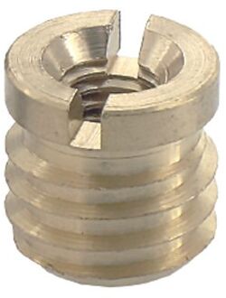 Inzetmoer - M6 - Messing - 4 Stuks