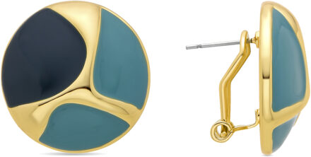 Iofes oorbellen afgewerkt in 18k geel goud Veelkleurig