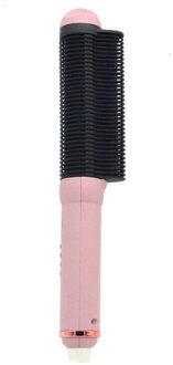 Ion Multifunctionele Stijltang Haar Krultang Borstel Verwarming Kam Stijltangen Curling Haar Smoothing Strijkijzers Stijltang roze zonder doos