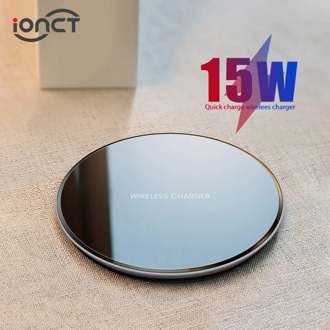 iONCT 15W qi Wireless Charger pad for iPhone X XR XS Max 8 fast wirless Charging for Samsung Huawei phone Qi charger wireless
