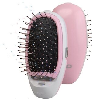 Ionische Elektrische Haarborstel Draagbare Elektrische Ionische Haarborstel Negatieve Ionen Haar Kam Borstel Haar Modeling Styling Magic Haarborstel zwart