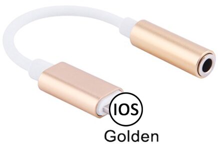 Ios Hoofdtelefoon Jack 3.5Mm Audio Jack Converter Adapter Cord Dongle Voor Iphone Se/11 Pro Max/xs/Xr/X/8 Voor Ipad gouden