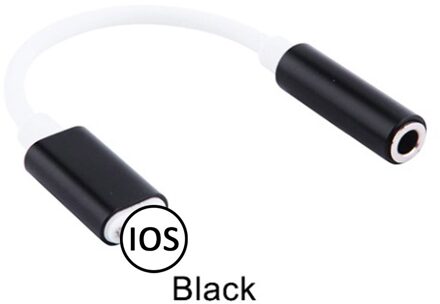 Ios Hoofdtelefoon Jack 3.5Mm Audio Jack Converter Adapter Cord Dongle Voor Iphone Se/11 Pro Max/xs/Xr/X/8 Voor Ipad zwart
