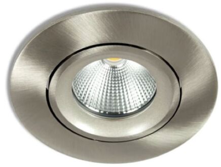 Ip44 Led Inbouwspot Barbera -rond Rvs Look -warm Wit -dimbaar 6w -integral