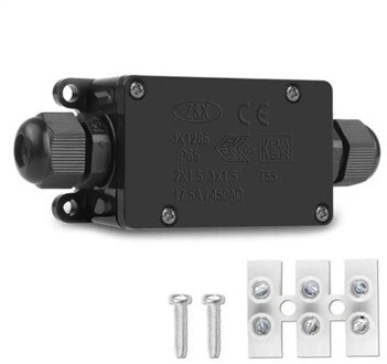 IP65 Two-way Waterproof Junction Box With Terminal 450V Outdoor Junction Box For Outdoor Lighting Cable Electrical Junction Box
