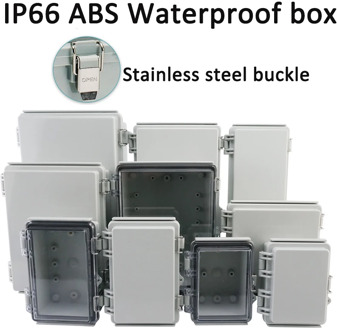 IP66 Electrical Project Box w buckle ABS Waterproof Junction box Enclosure Plastic distribution Outdoor Instrument Housing case