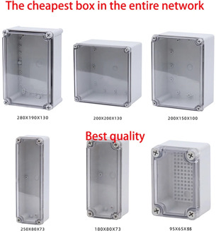 IP67 AG Series Transparent Cover Outdoor Waterproof DIY Electrical Junction Box ABS plastic Enclosure Case Distribution box