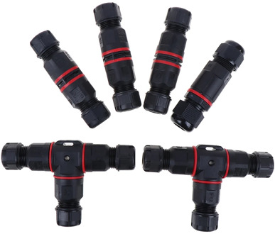 IP67/IP68 Waterproof connector T Shape 2/3Pin Cable Wire Gland Sleeve connector quick connect waterproof connector