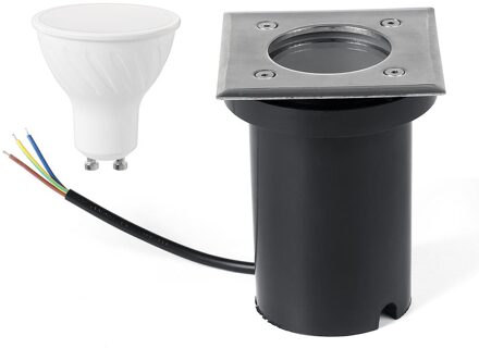 IP67 Waterdichte Led Ondergrondse Licht Met 5W GU10 Lamp Outdoor Grond Tuinpad Vloer Begraven Yard Spot Landschap Lamp AC220V plein