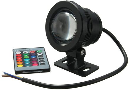 IP68 10W Rgb Led Licht Tuin Fontein Zwembad Vijver Spotlight Waterdichte Onderwater Lamp Met Afstandsbediening Zwart/Zilver 12V Dc 1% DC12V zilver