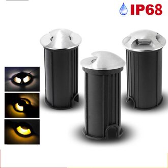 IP68 AC12V/24V 1W Ondergrondse Lamp Licht Wandlamp Led Dek Licht Led Gazon Ingegraven Licht warm Wit Wit Rood Gree Blauw Cool wit 6000k / een kant emitting