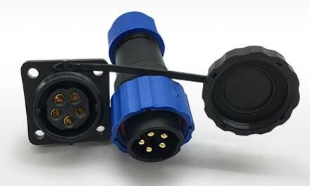 IP68 Waterdichte luchtvaart kabel connector plug & socket Mannelijke en Vrouwelijke 2 3 4 5 6 7 9 12Pin 20mm soort Plein luchtvaart plug 5P