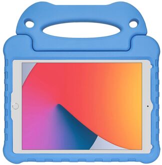 iPad 2020 hoes Kinderen - 10.2 inch - Kids proof back cover - Draagbare tablet kinderhoes met handvat – Blauw
