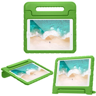 iPad 2020 hoes kinderen - iPad hoes 2020 kids - iPad 2020 hoes 10.2 kinderen - hoes iPad 2020 kids - hoesje iPad 2020 kinderen - iPad 2020 case kids - Siliconen tablethoes - Groen - iMoshion Kidsproof Backcover met handvat