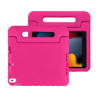 iPad 2020 hoes kinderen - iPad hoes 2020 kids - iPad 2020 hoes 10.2 kinderen - hoes iPad 2020 kids - hoesje iPad 2020 kinderen - iPad 2020 case kids - Siliconen tablethoes - Roze - iMoshion Kidsproof Backcover met handvat