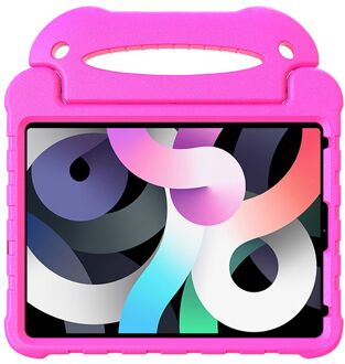 iPad Air 2020 hoes Kinderen - Kids proof back cover - Draagbare tablet kinderhoes met handvat – Roze