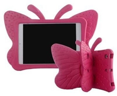 iPad Mini 2, iPad Mini 3 3D Shockproof Kids Cover - Vlinder - Hot Pink