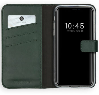 iPhone 11 hoesje bookcase - hoesje iPhone 11 apple bookcase - iPhone 11 bookcase - telefoonhoesje iPhone 11 bookcase - hoesje iPhone 11 - Leer - Groen - Selencia Echt Lederen Bookcase