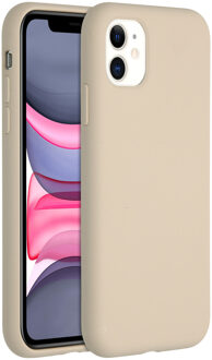 iPhone 11 hoesje - hoesje iPhone 11 apple - iPhone 11 case - telefoonhoesje iPhone 11 - hoesje iPhone 11 - iPhone 11 hoesje siliconen - Siliconen hoesje - Bruin - Accezz Liquid Silicone