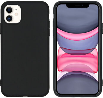 iPhone 11 hoesje - hoesje iPhone 11 apple - iPhone 11 case - telefoonhoesje iPhone 11 - hoesje iPhone 11 - iPhone 11 hoesje siliconen - Siliconen hoesje - Zwart - iMoshion Color Backcover