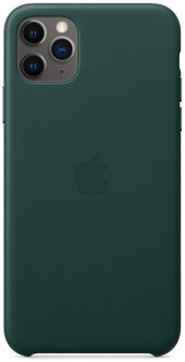 iPhone 11 Pro Max Leather Back Cover Bosgroen