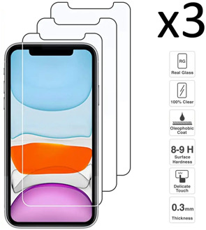 IPhone 11 Set 3 PCs screen Protector tempered glass anti-scratch ultra slim easy to install