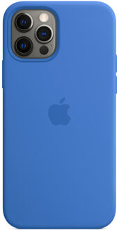 iPhone 12 / 12 Pro Silicone Back Cover met MagSafe Capri Blauw