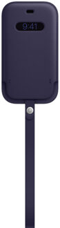 iPhone 12 mini Leren Sleeve with MagSafe Donkerviolet