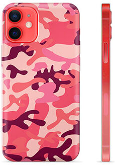 iPhone 12 mini TPU Hoesje - Roze Camouflage