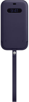 iPhone 12 Pro Max Leren Sleeve with MagSafe Donkerviolet