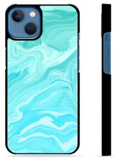 iPhone 13 Beschermhoes - Blauw Marmer