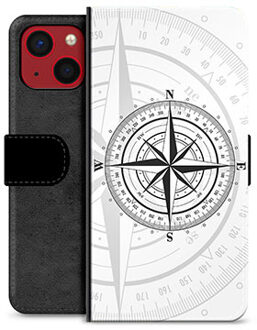 iPhone 13 Mini Premium Portemonnee Hoesje - Kompas